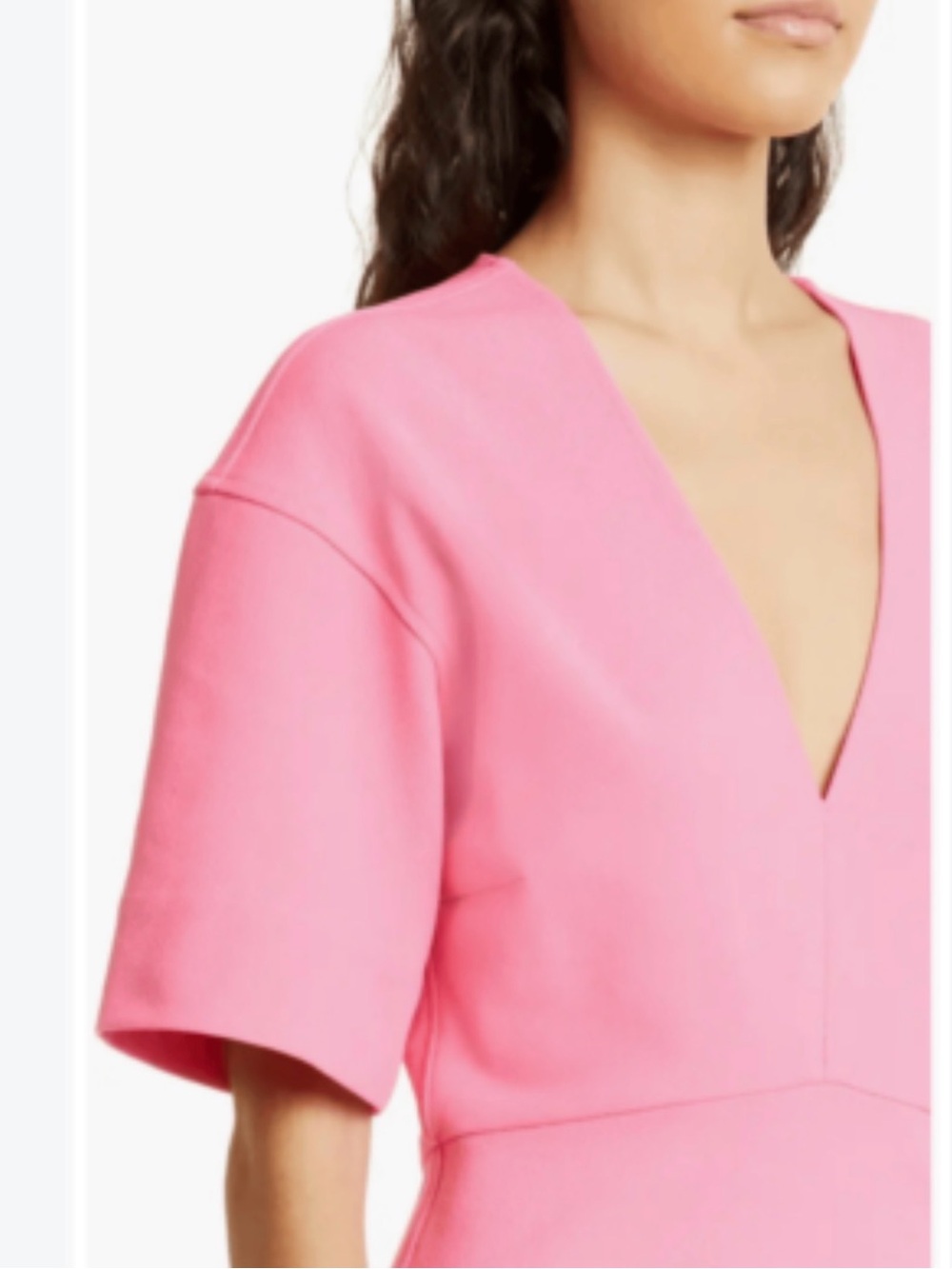 💕 St John Deep V blouse pink knitted